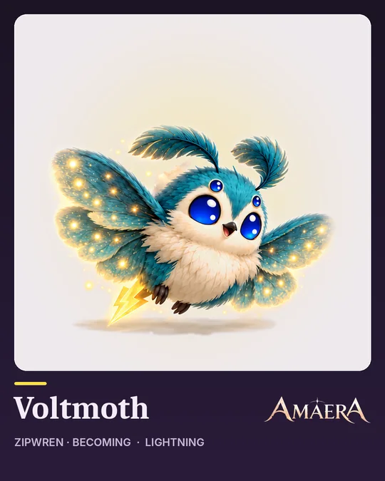 Voltmoth, a becoming of Zipwren